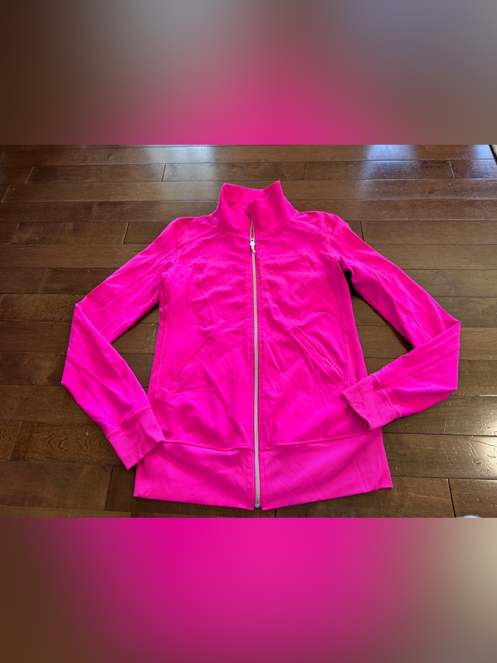 Women's Hot Pink Zip-Front Jacket